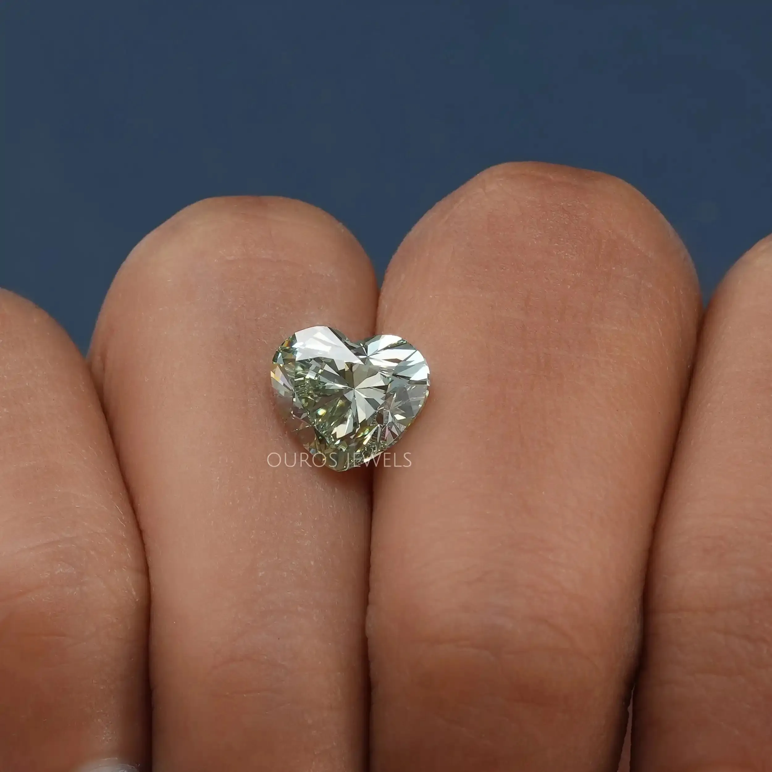 2.47 Carat Green Heart Cut Lab Grown Diamond