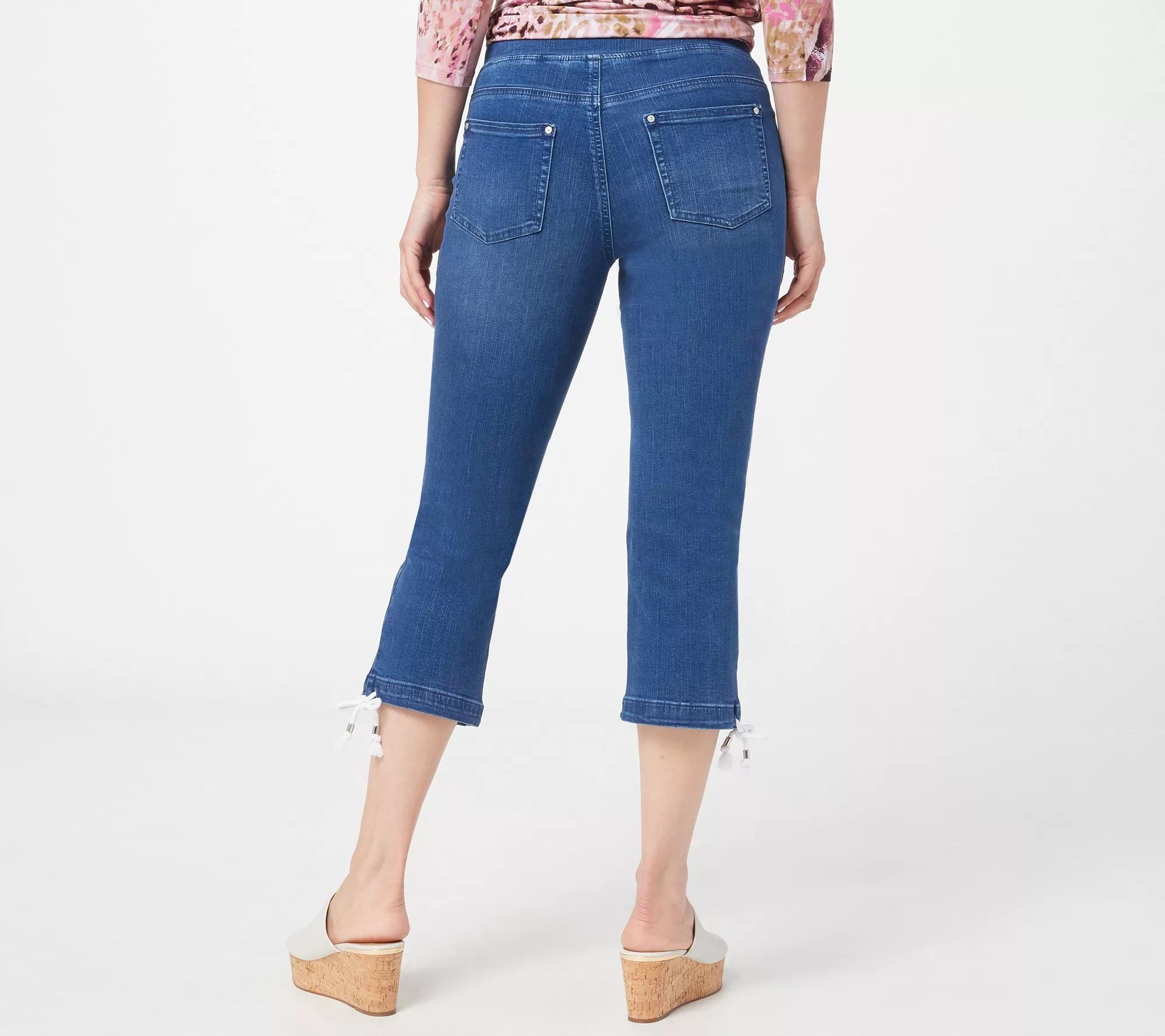 "As Is" Belle by Kim Gravel TripleLuxe Denim Pull-On Capri Jeans