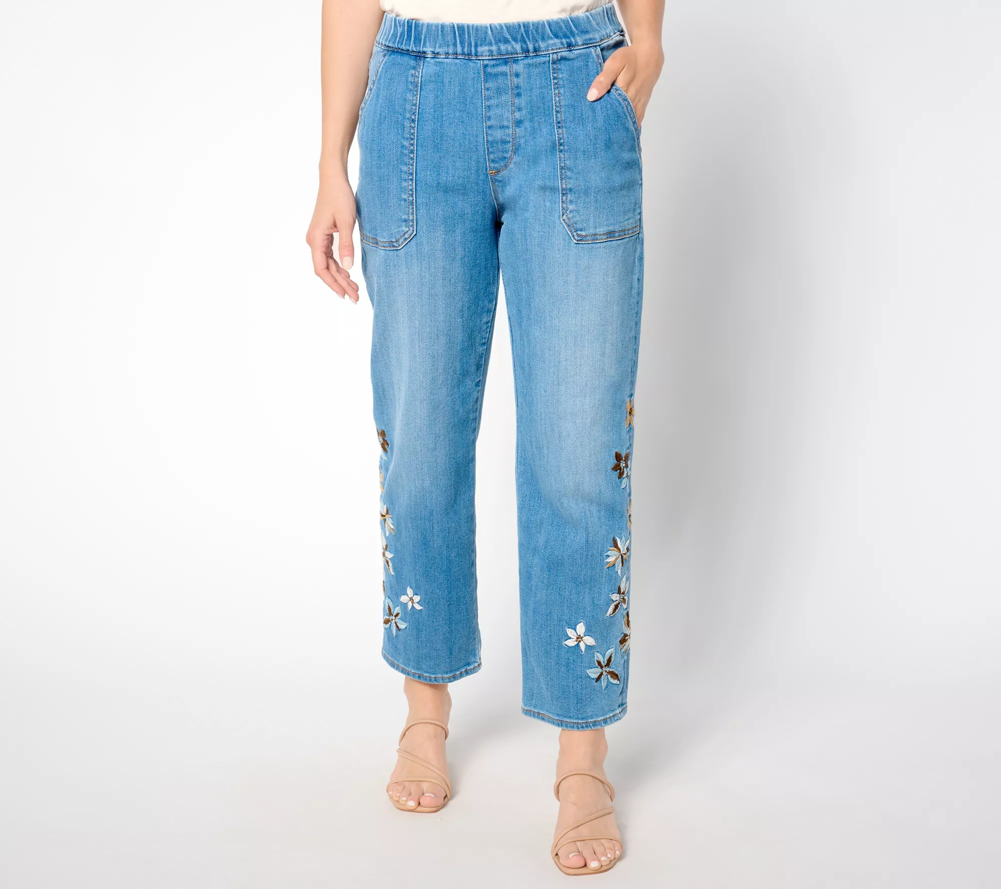 "As Is" Driftwood Jeans Ruby Pull On Relaxed Jean- Indigo Detached