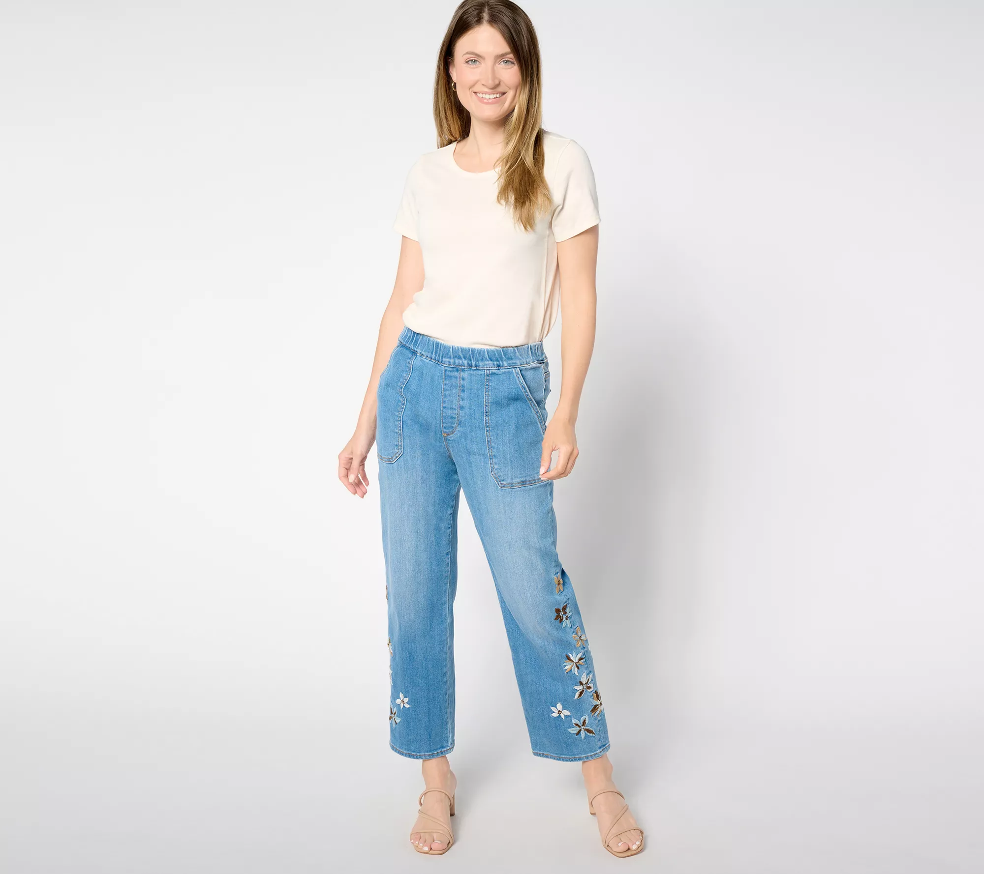 "As Is" Driftwood Jeans Ruby Pull On Relaxed Jean- Indigo Detached