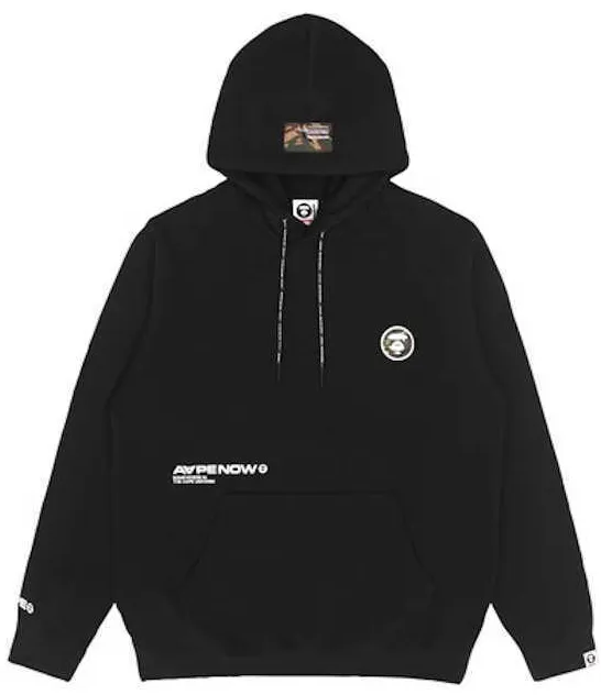 AAPE By A BATHING APE Men's Pullover Hoodie MOONFACE Motif AAPSWM3900XXJ