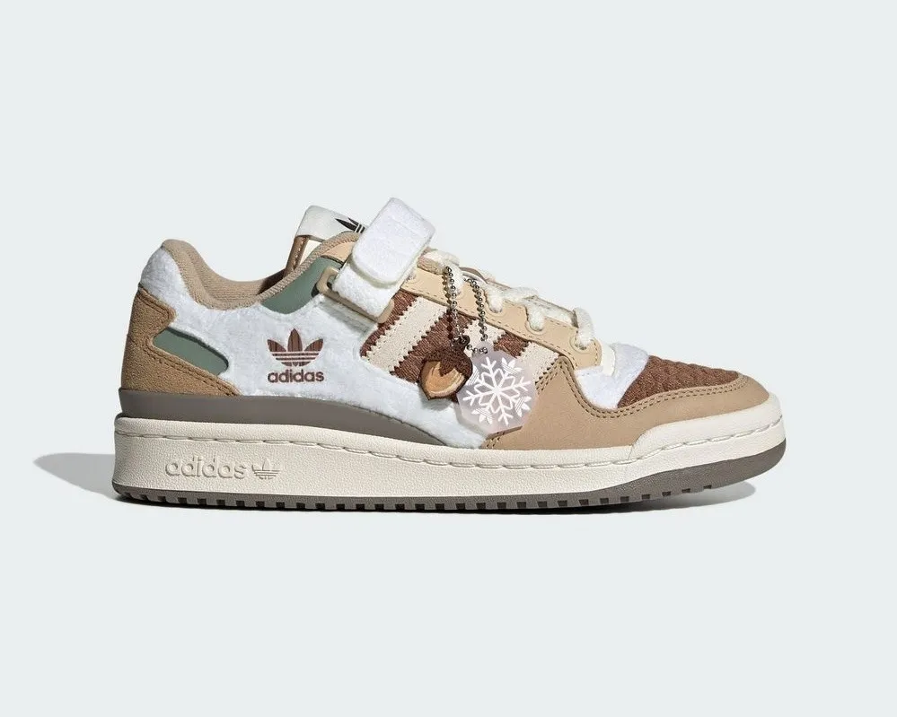 Adidas Originals Forum Low Snowflakes & Acorns Brown Off White Khaki IF3884