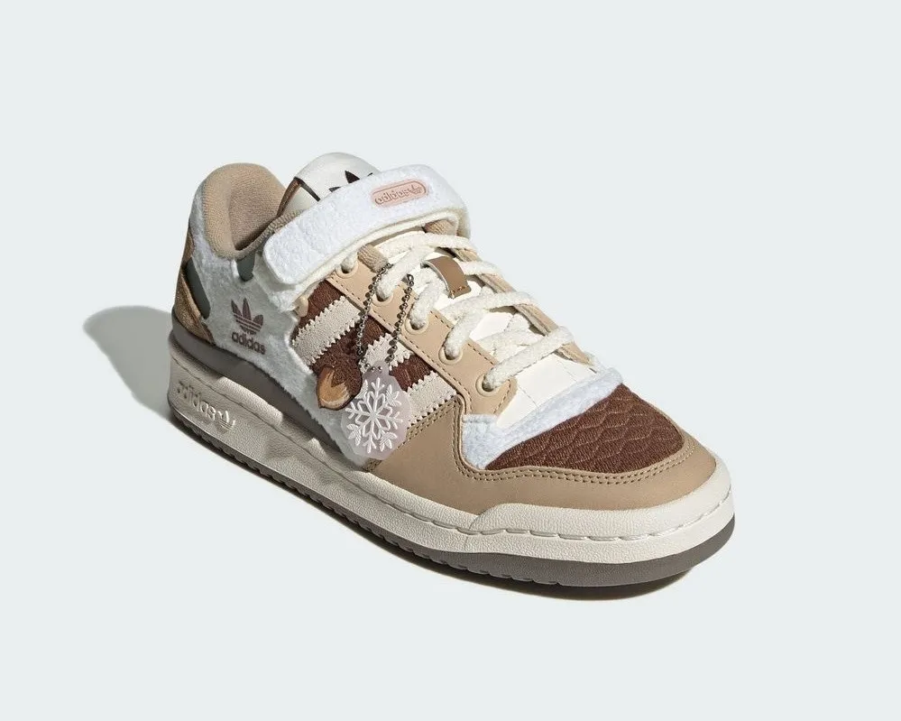 Adidas Originals Forum Low Snowflakes & Acorns Brown Off White Khaki IF3884