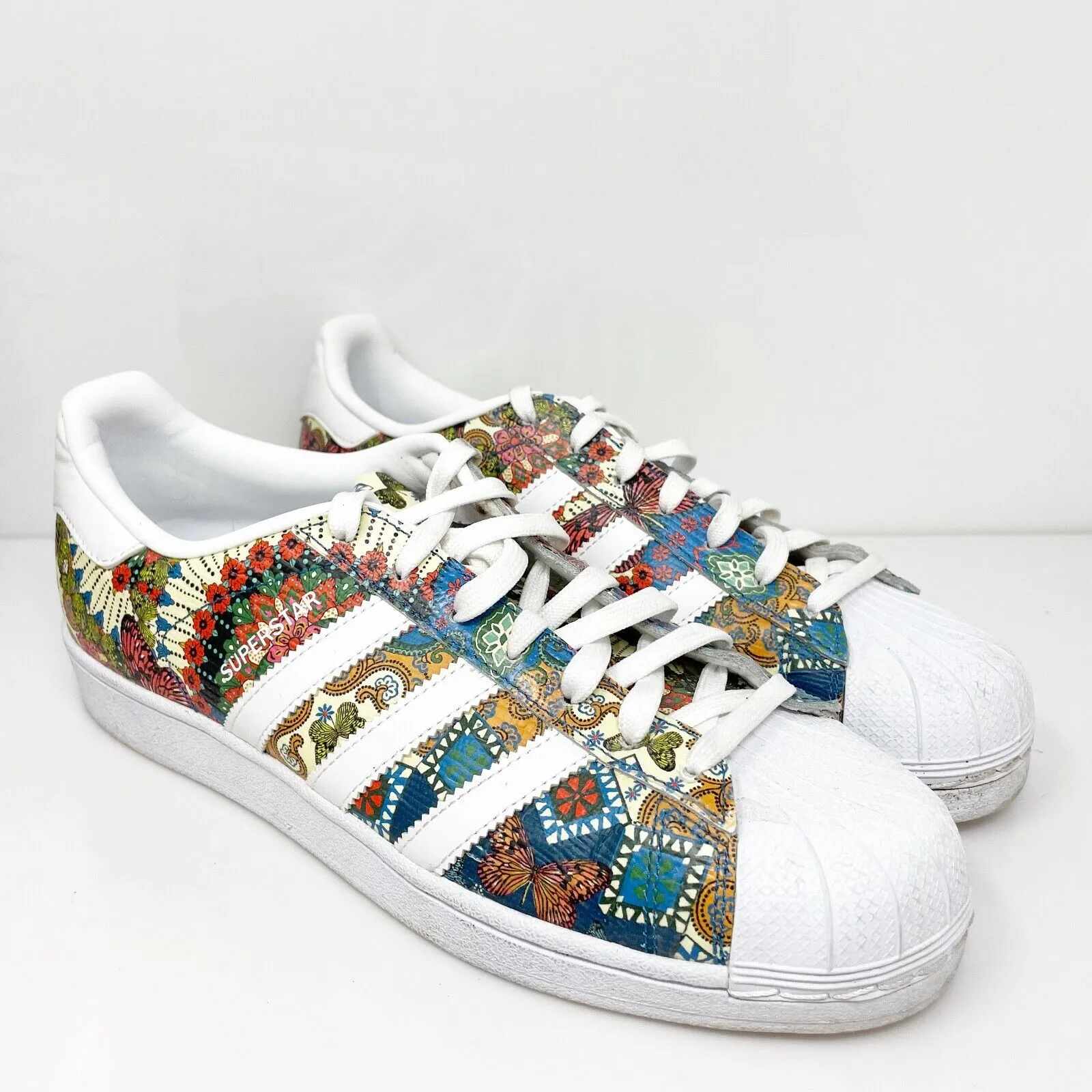 Adidas Womens Superstar BY9178 Multicolor Casual Shoes Sneakers Size 10