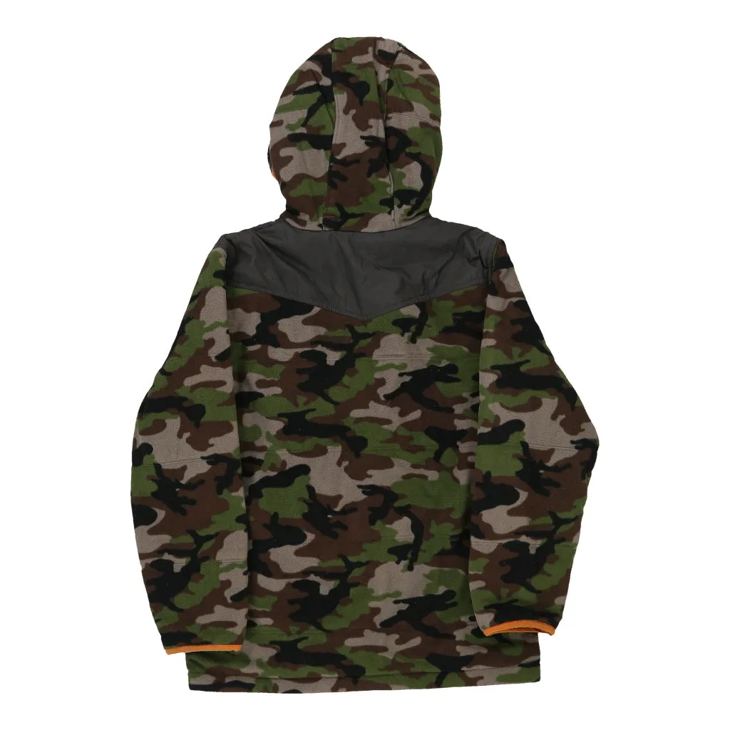 Age 10-12 The North Face Reversible Fleece Jacket - Medium Camo Polyester