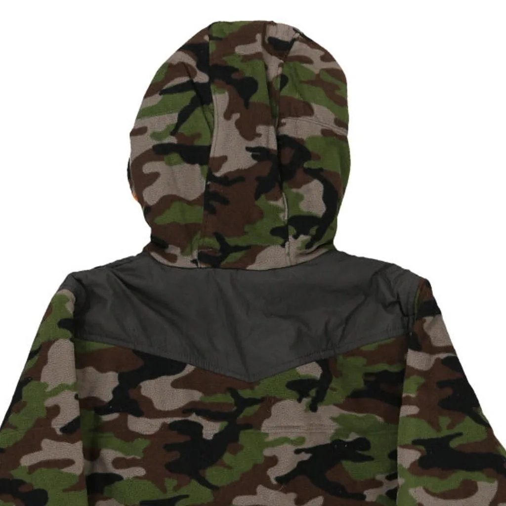 Age 10-12 The North Face Reversible Fleece Jacket - Medium Camo Polyester