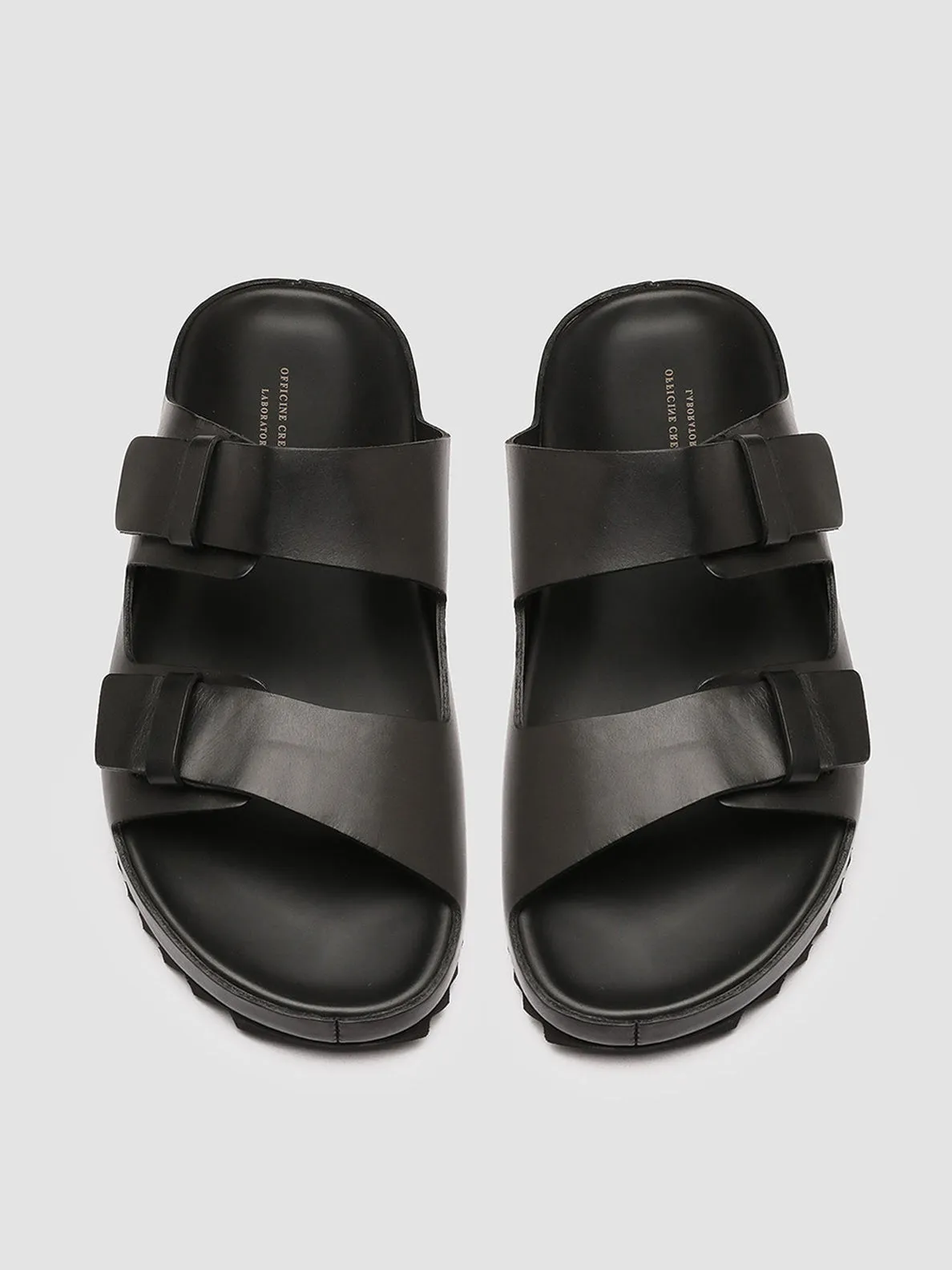 AGORA' 002 - Black Leather Sandals