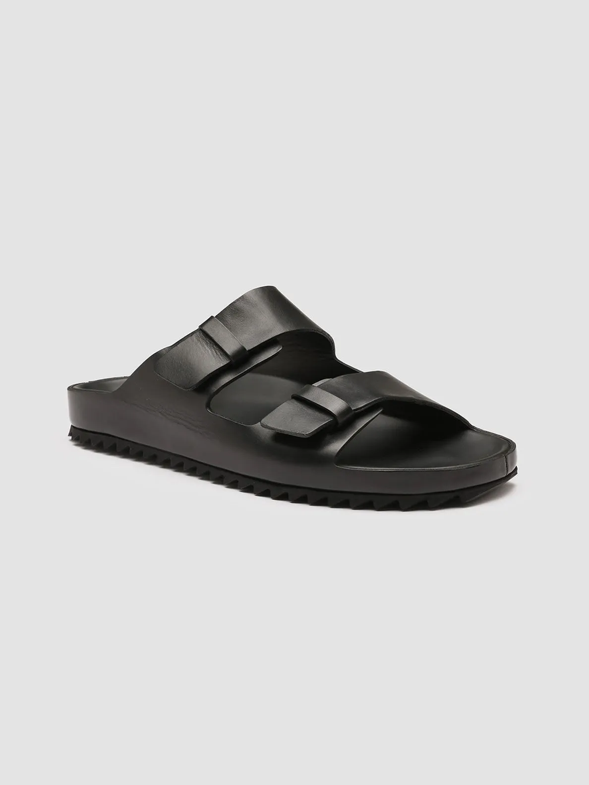 AGORA' 002 - Black Leather Sandals