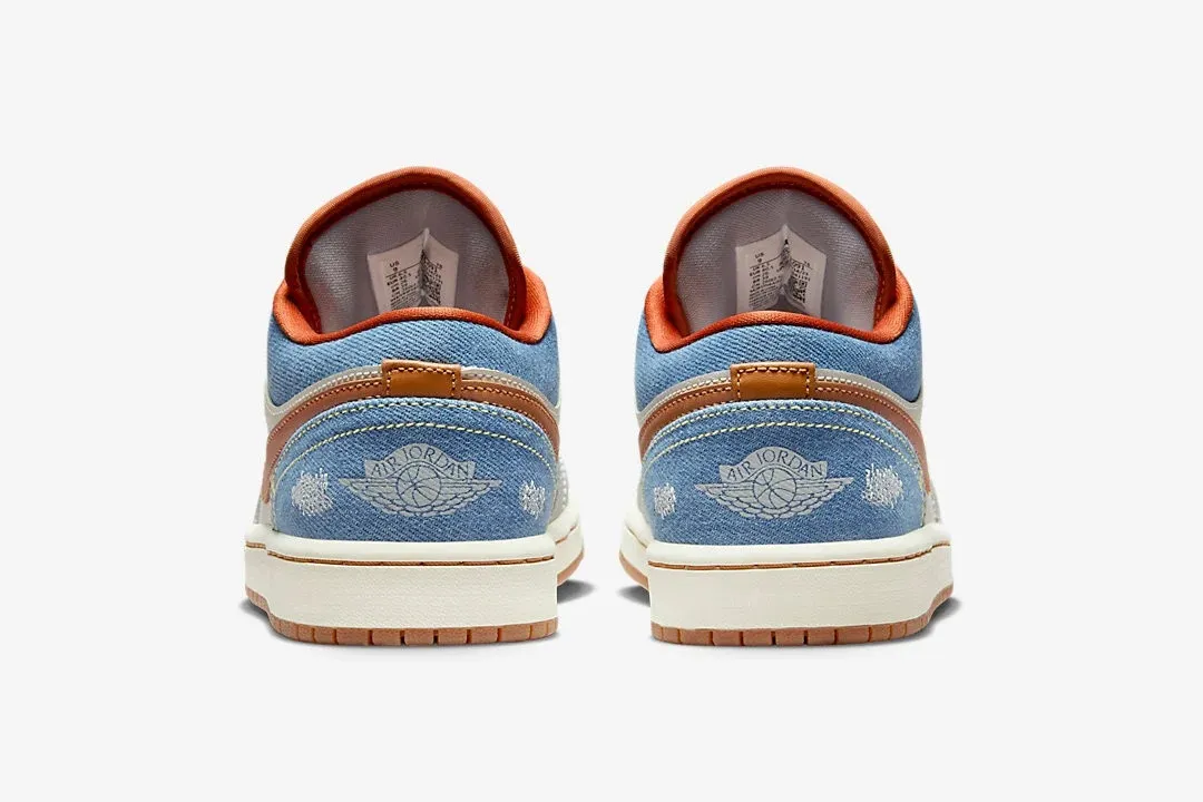 Air Jordan 1 Low Denim Phantom Coconut Milk Amber Brown Multi-Color FZ5045-091