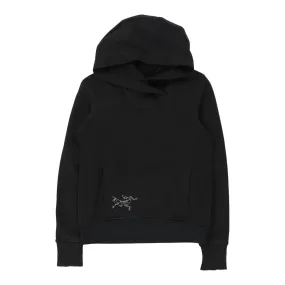 Arc'Teryx Embroidered Hoodie - Medium Black Cotton Blend