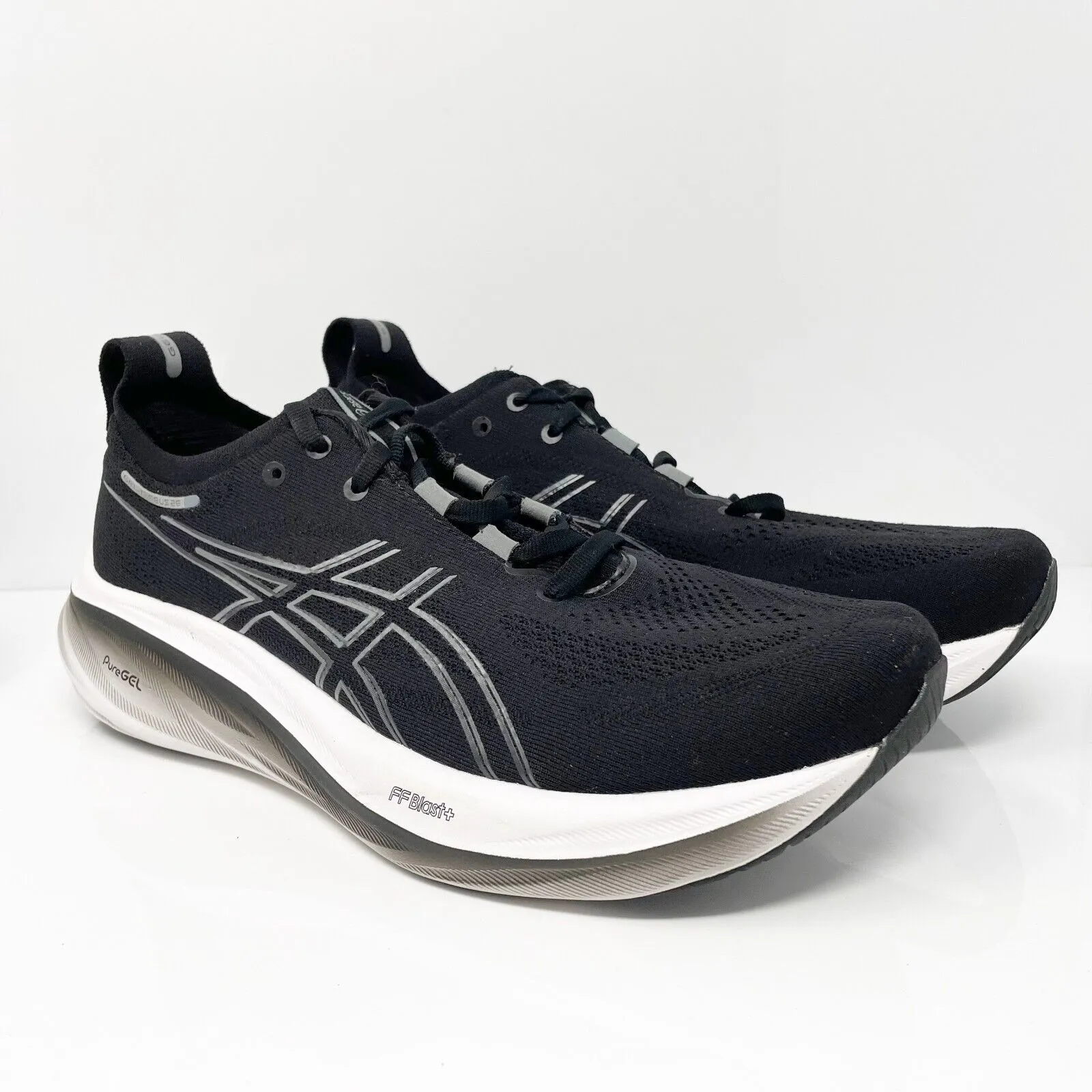 Asics Mens Gel Nimbus 26 1011B795 Black Running Shoes Sneakers Size 10.5 W