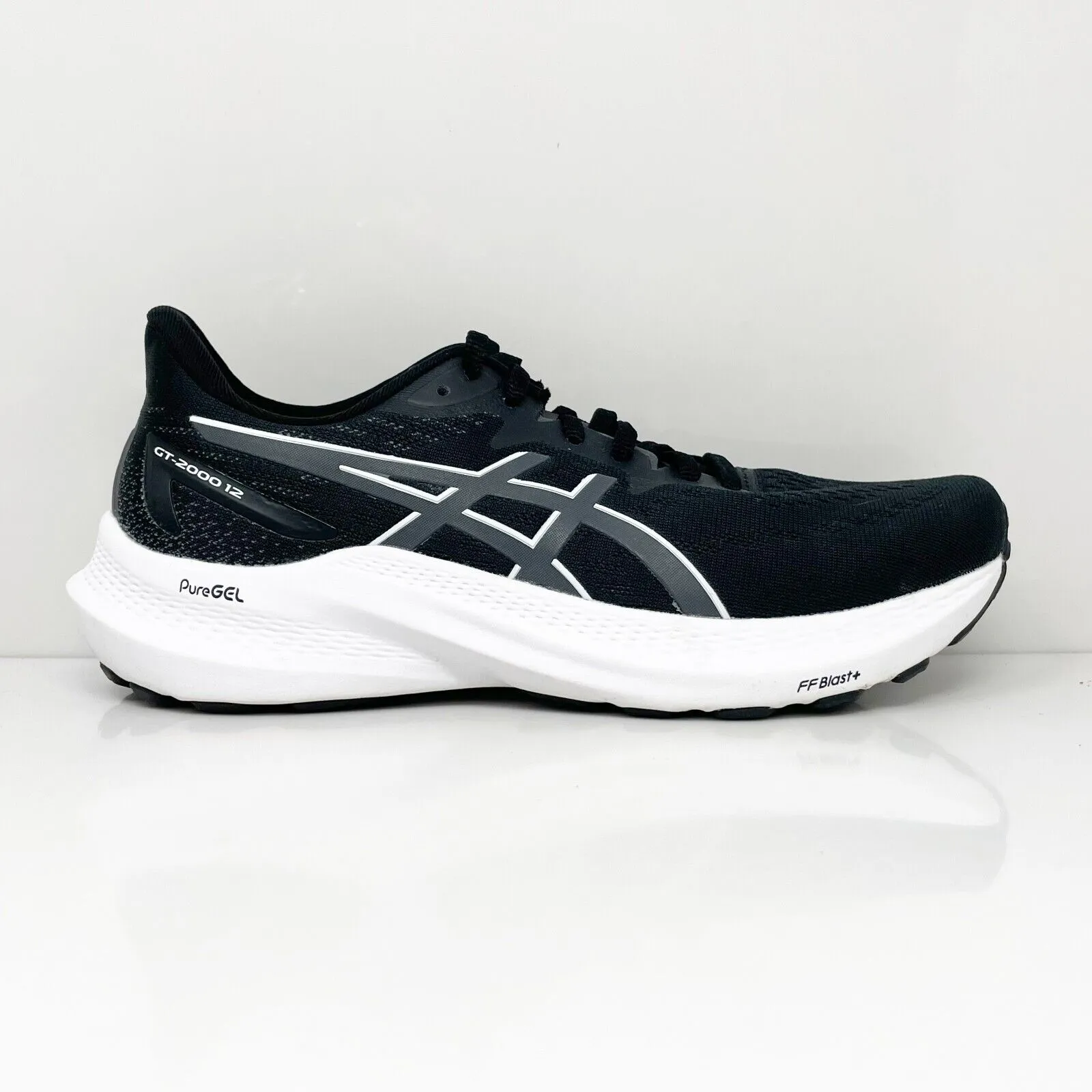 Asics Womens GT 2000 12 1012B506 Black Running Shoes Sneakers Size 8.5