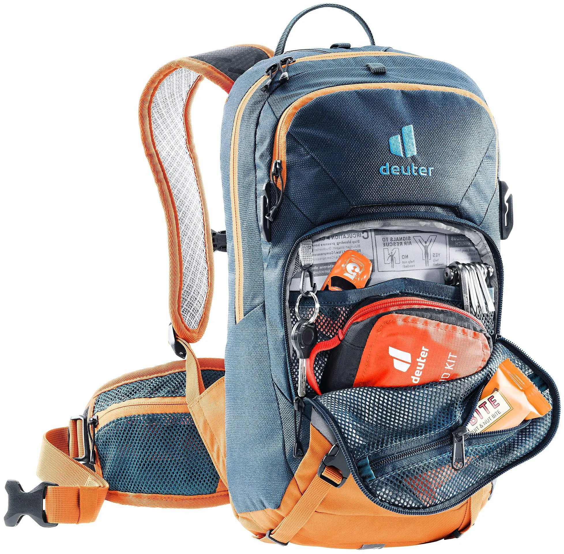 backpack Deuter Attack 8 JR - Arctic/Mandarine - unisex junior