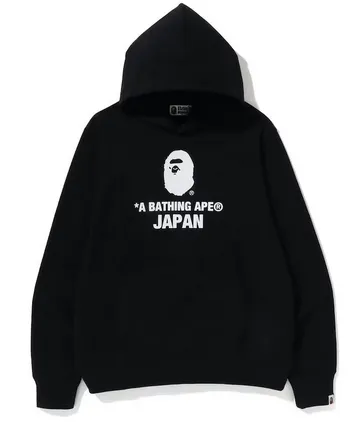 BAPE Japan College Pullover Hoodie Black