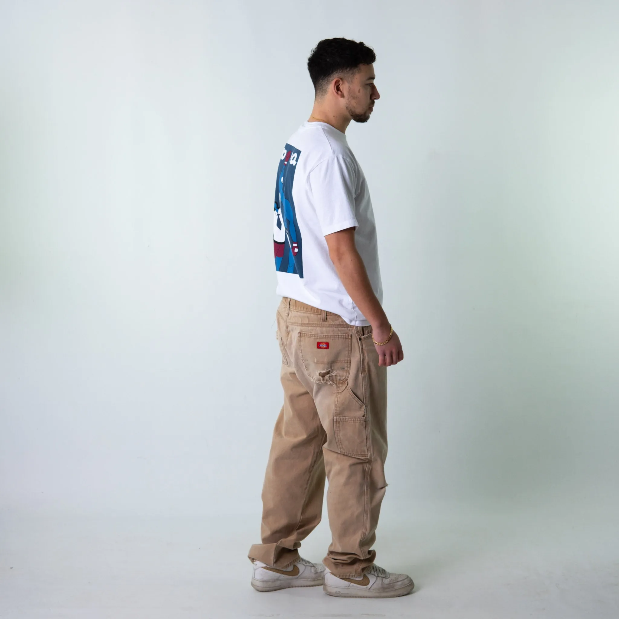 Beige Tan 90s Dickies  Cargo Skater Trousers Pants Jeans (38x34)