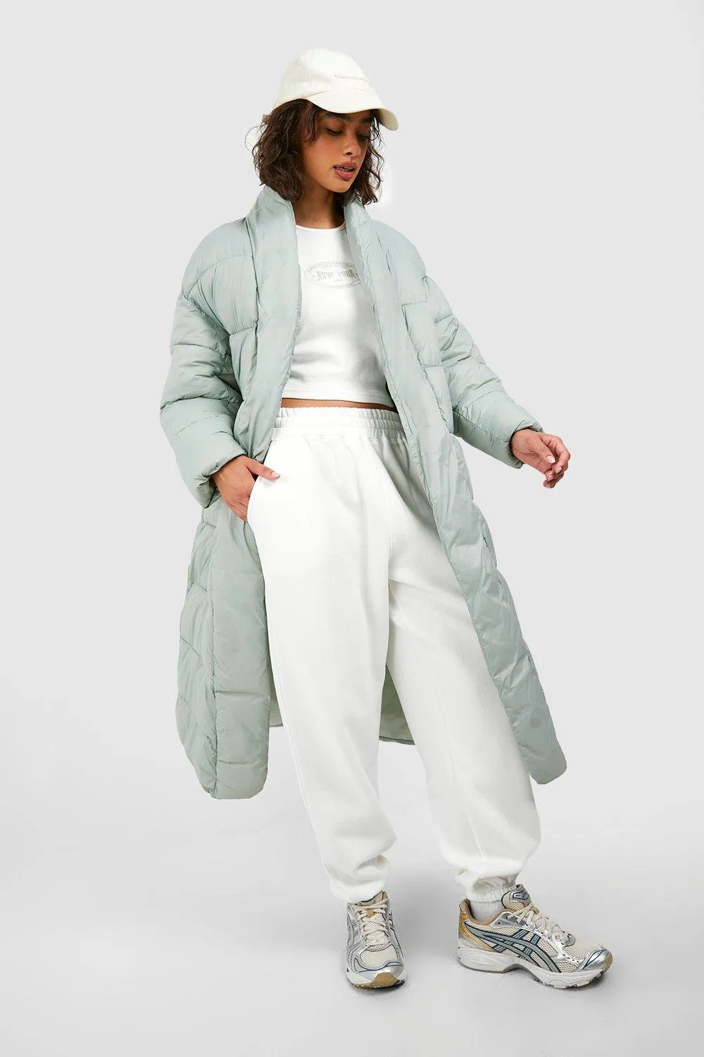 Belted Duvet Puffer Jacket