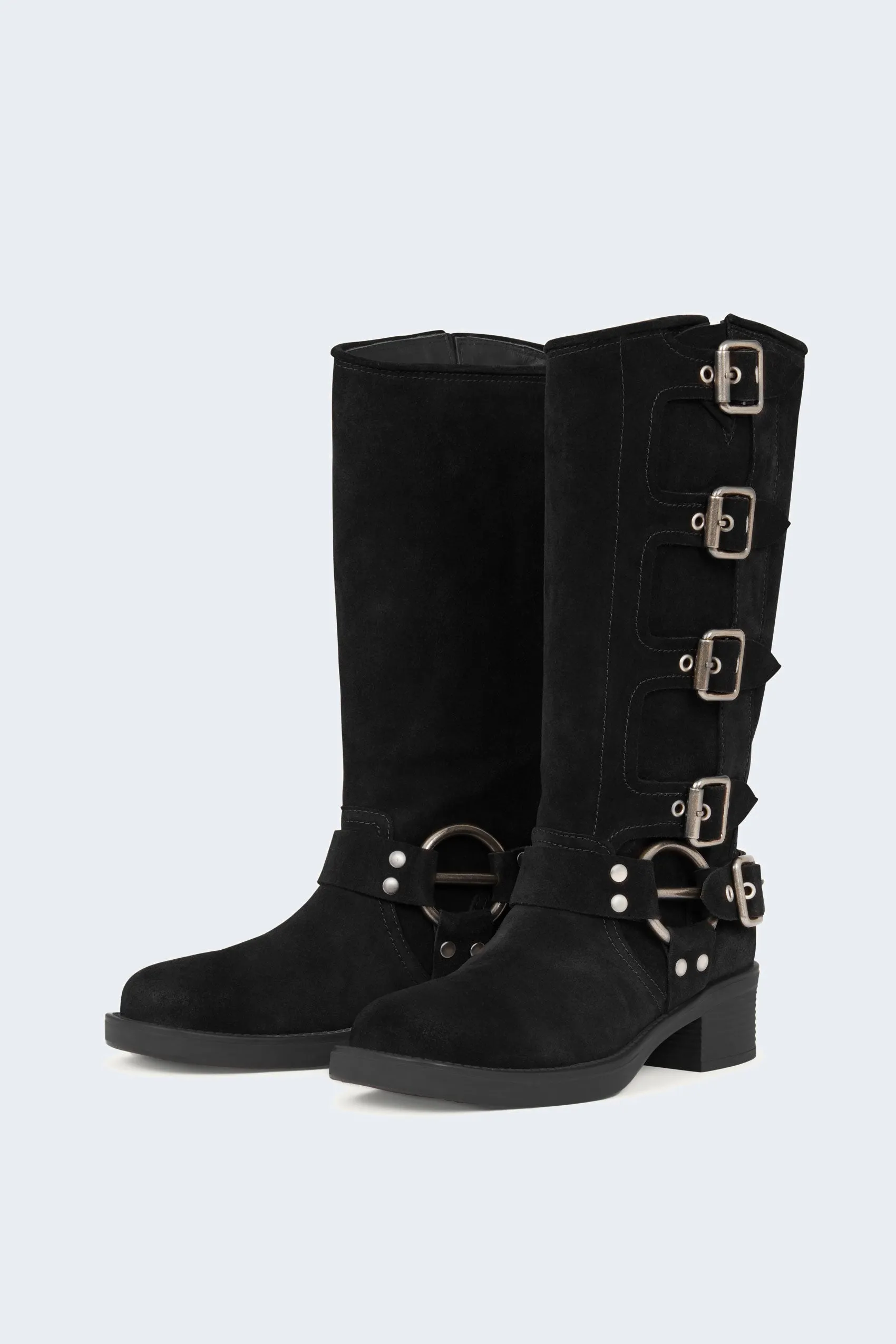 Billie Suede Buckle Boots