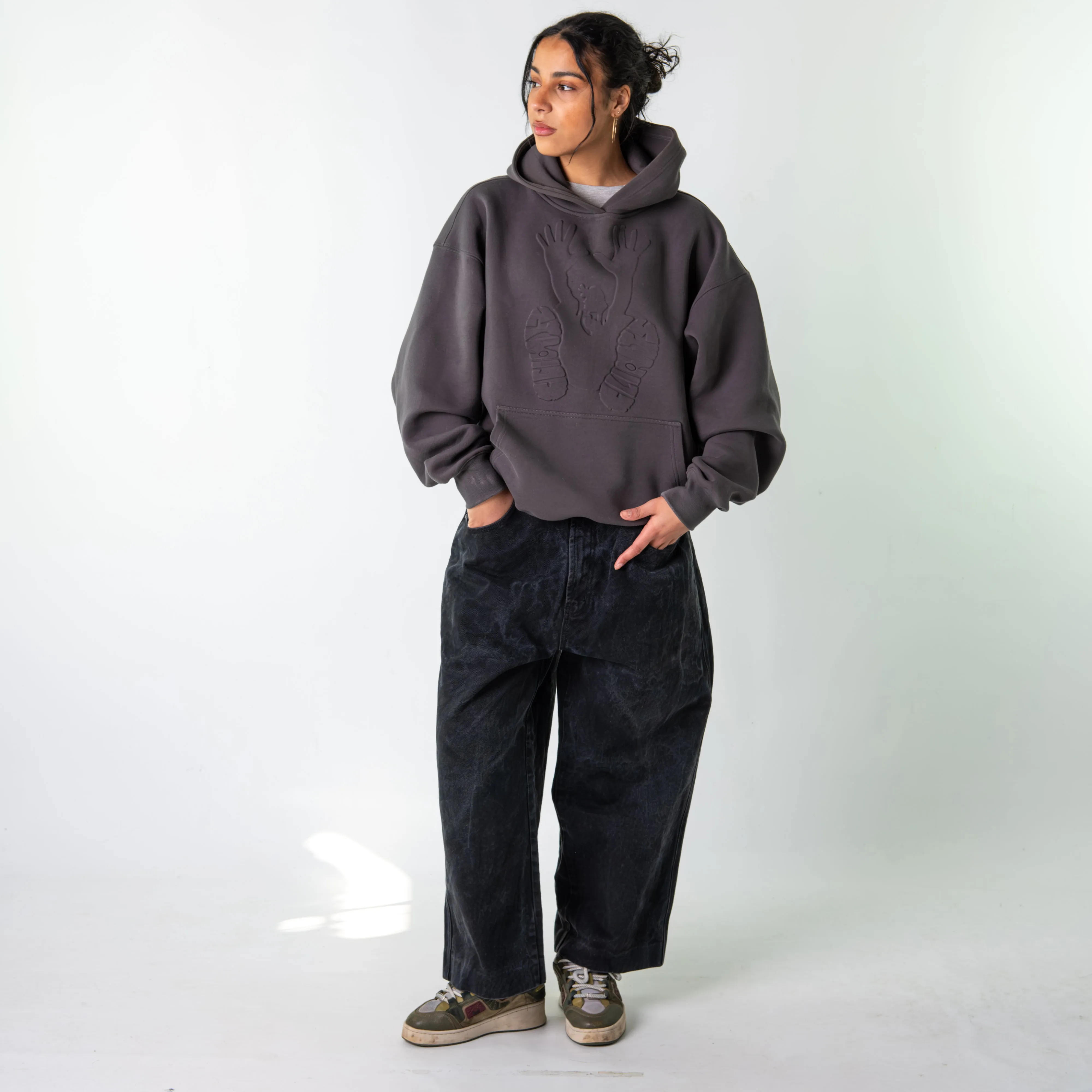 Black 90s Baggy Hip Hop Southpole Cargo Skater Trousers Pants Jeans (32x26)