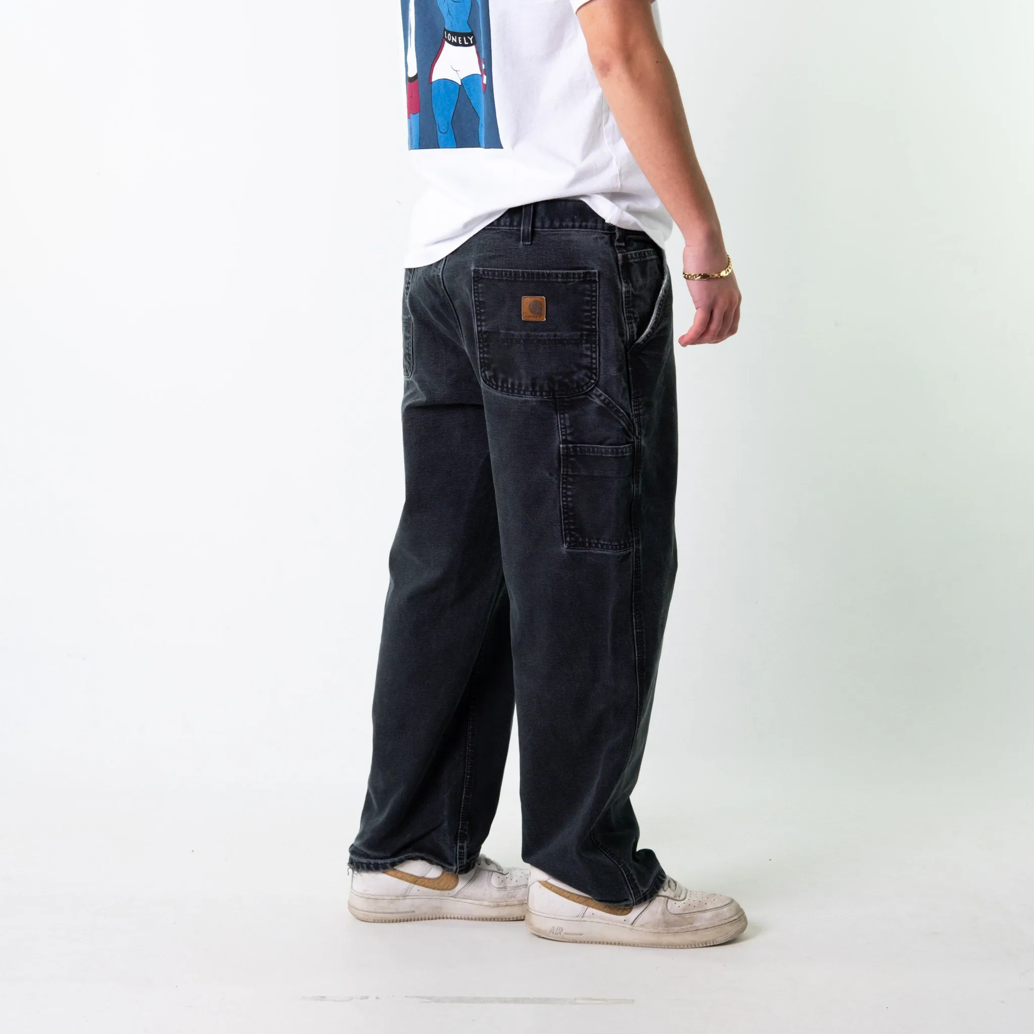 Black 90s Carhartt  Cargo Skater Trousers Pants Jeans (36x28)