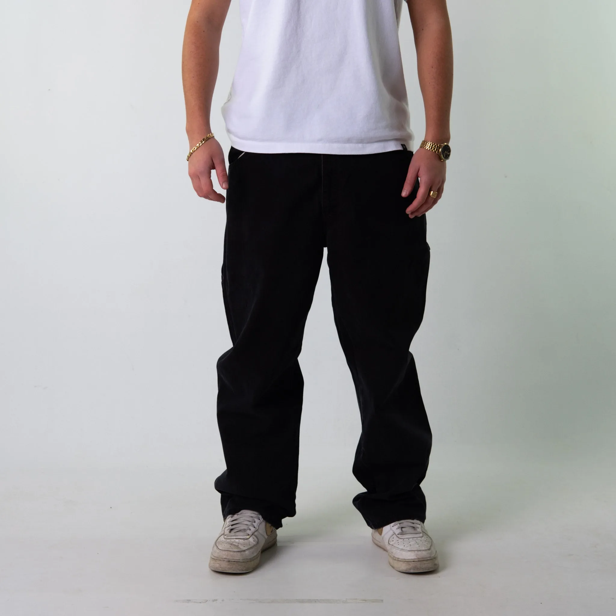 Black 90s Dickies  Cargo Skater Trousers Pants Jeans (38x30)