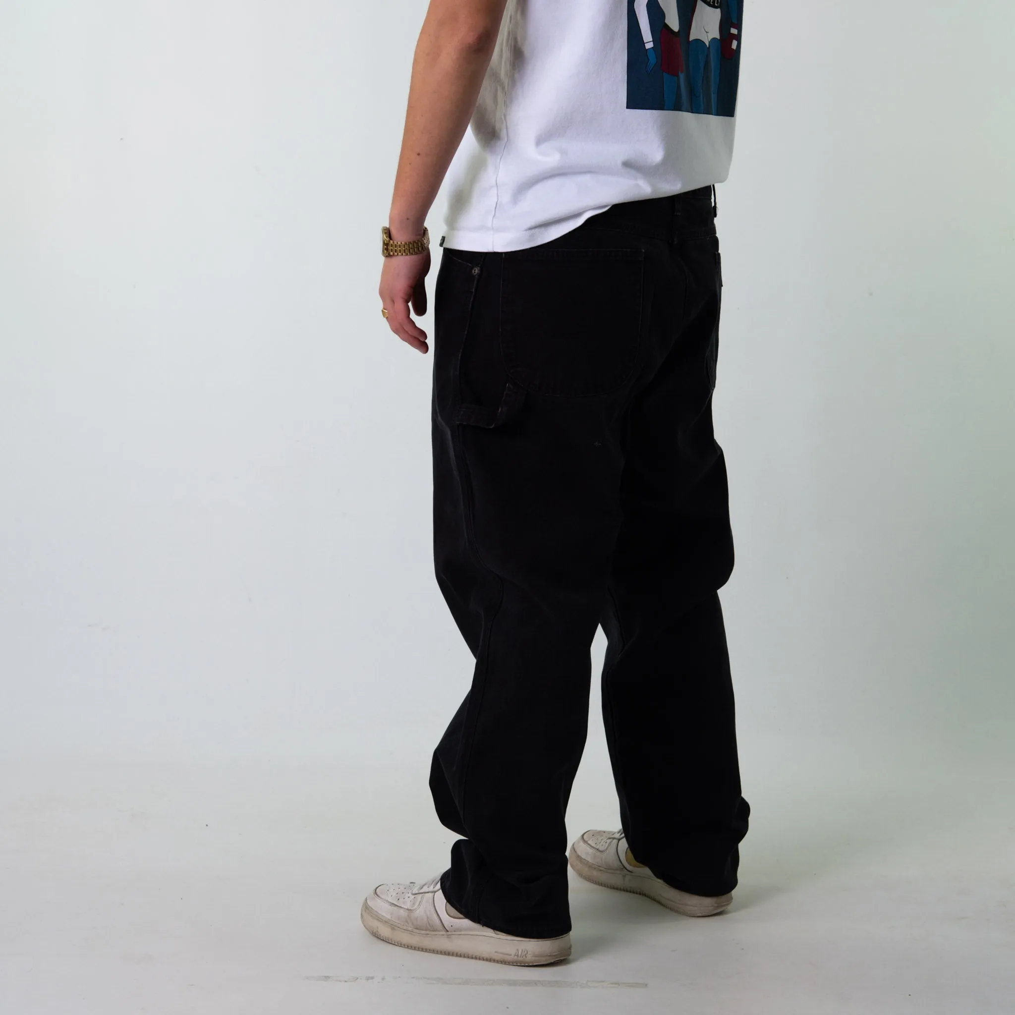 Black 90s Dickies  Cargo Skater Trousers Pants Jeans (38x30)