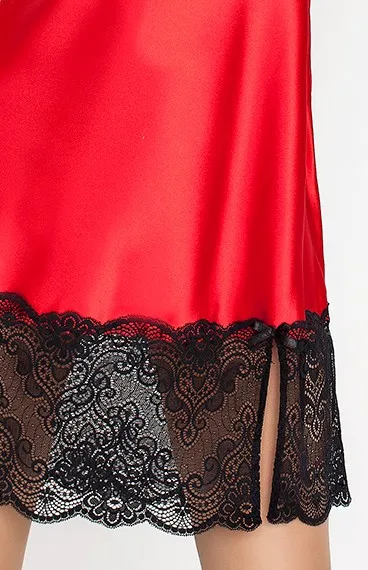 Black and red satin nightie Elsa