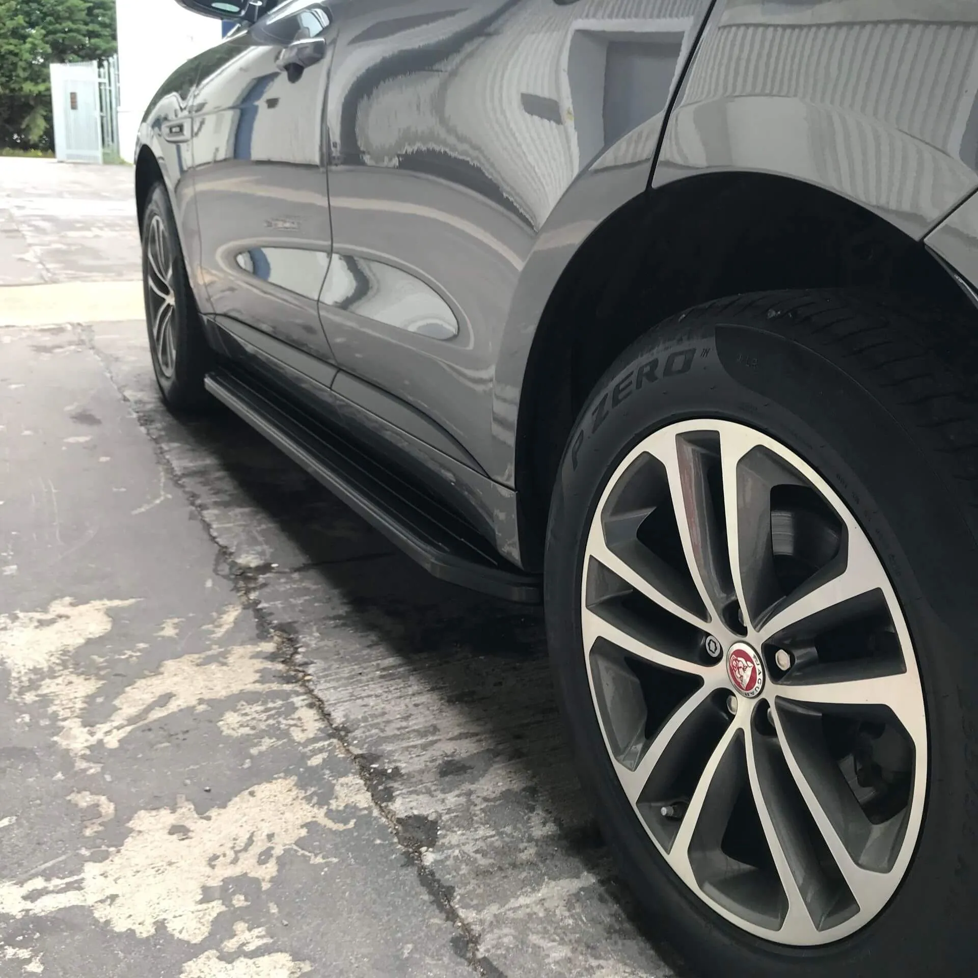 Black Raptor Side Steps Running Boards for Jaguar F-PACE 2016+