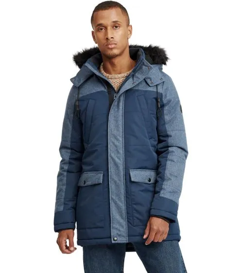 BLEND Giacca parka invernale da uomo Mikael con ecopelliccia staccabile 20712323ME