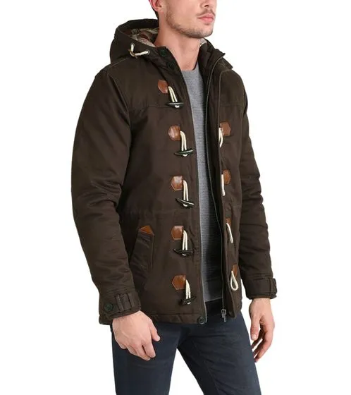 BLEND Herren Dufflecoat Parka mit warmer Fütterung Kenthon Braun