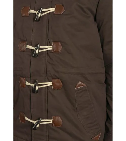 BLEND Herren Dufflecoat Parka mit warmer Fütterung Kenthon Braun