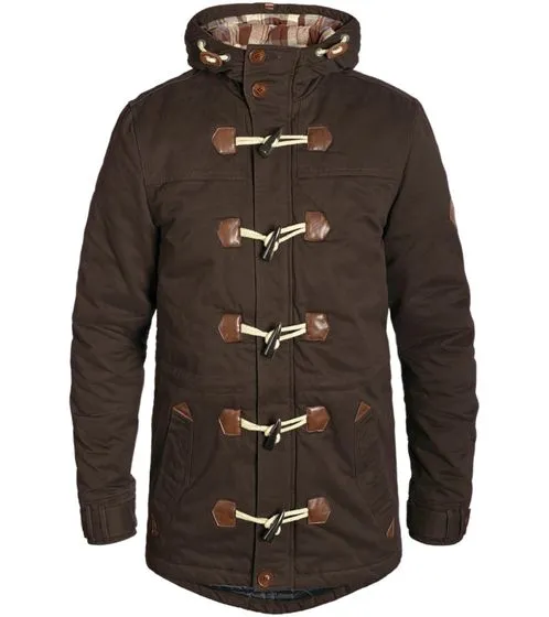 BLEND Herren Dufflecoat Parka mit warmer Fütterung Kenthon Braun