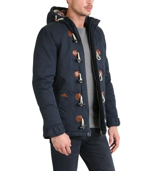 BLEND Herren Dufflecoat Parka mit warmer Fütterung Kenthon Navy