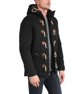 BLEND Herren Parka Dufflecoat mit warmer Fütterung Kenthon Schwarz