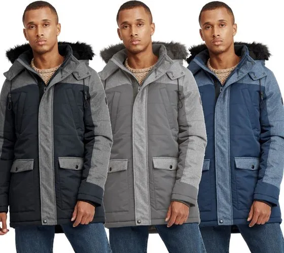 BLEND Parka de invierno para hombre Mikael con pelo sintético desmontable 20712323ME