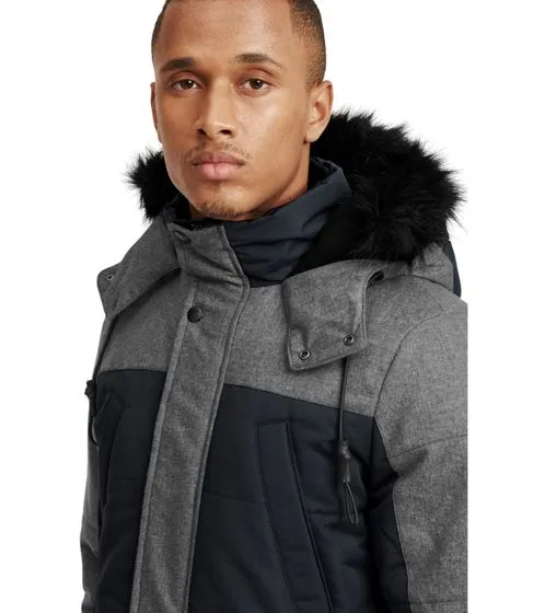 BLEND Parka de invierno para hombre Mikael con pelo sintético desmontable 20712323ME