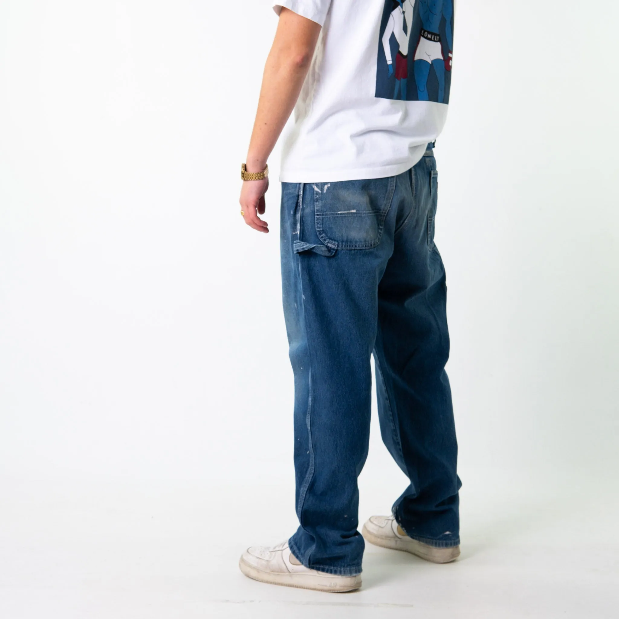 Blue 90s Dickies  Cargo Skater Trousers Pants Jeans (36x30)