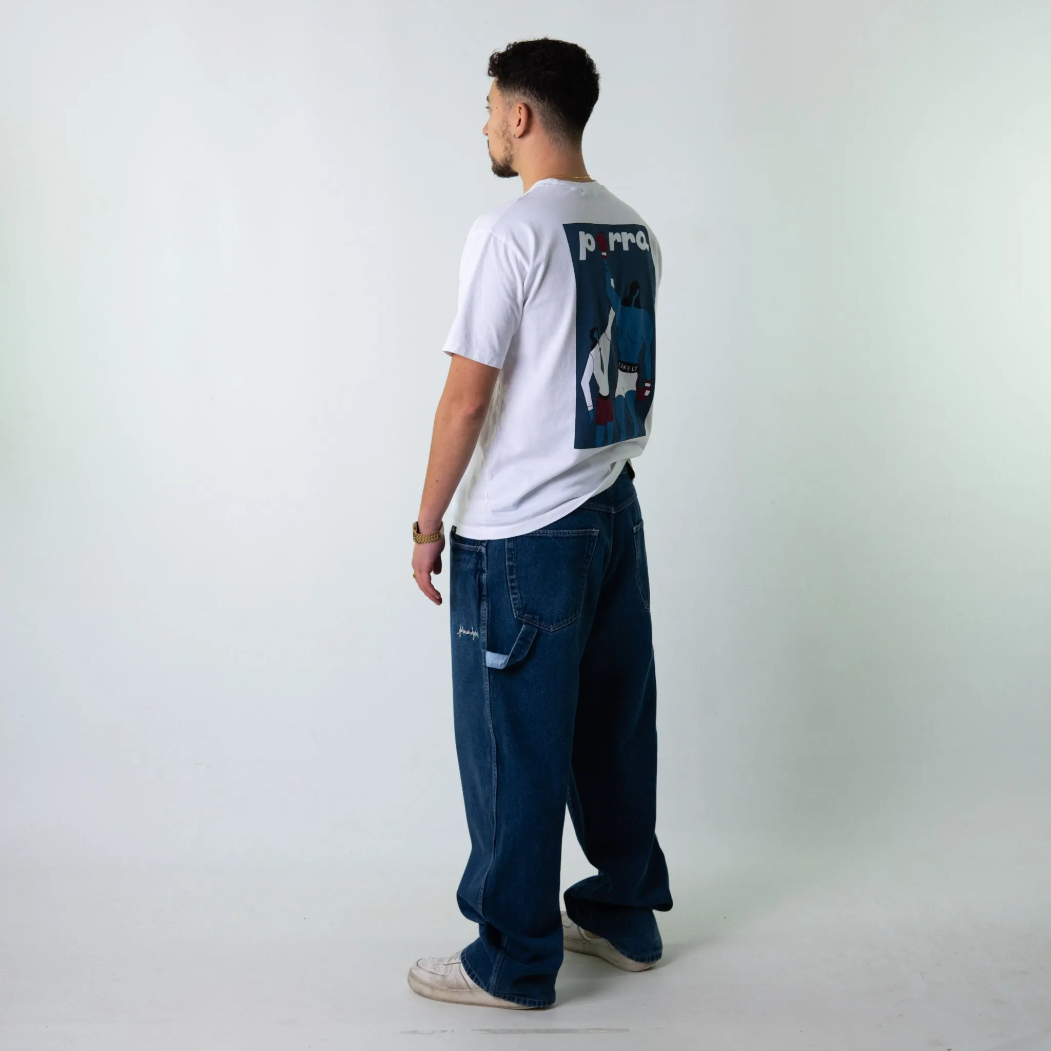 Blue Denim 90s Baggy Hip Hop Fubu Cargo Skater Trousers Pants Jeans (36x33)