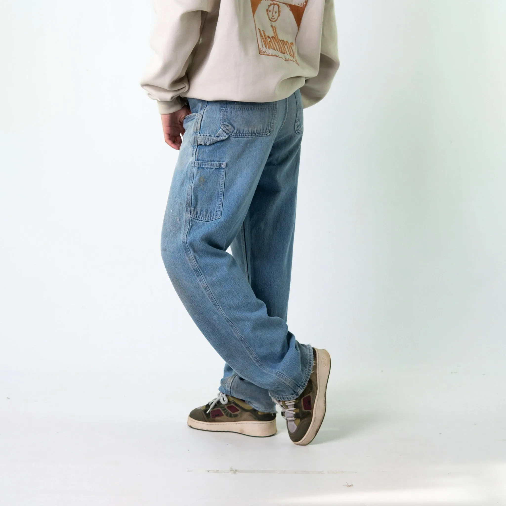 Blue Denim 90s Carhartt  Cargo Skater Trousers Pants Jeans (32x34)