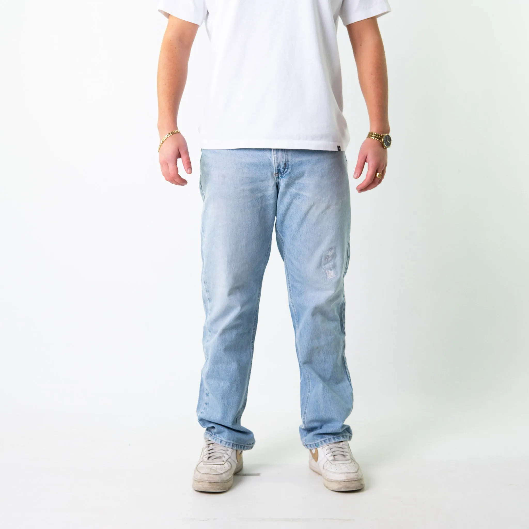 Blue Denim 90s Carhartt  Cargo Skater Trousers Pants Jeans (34x32)