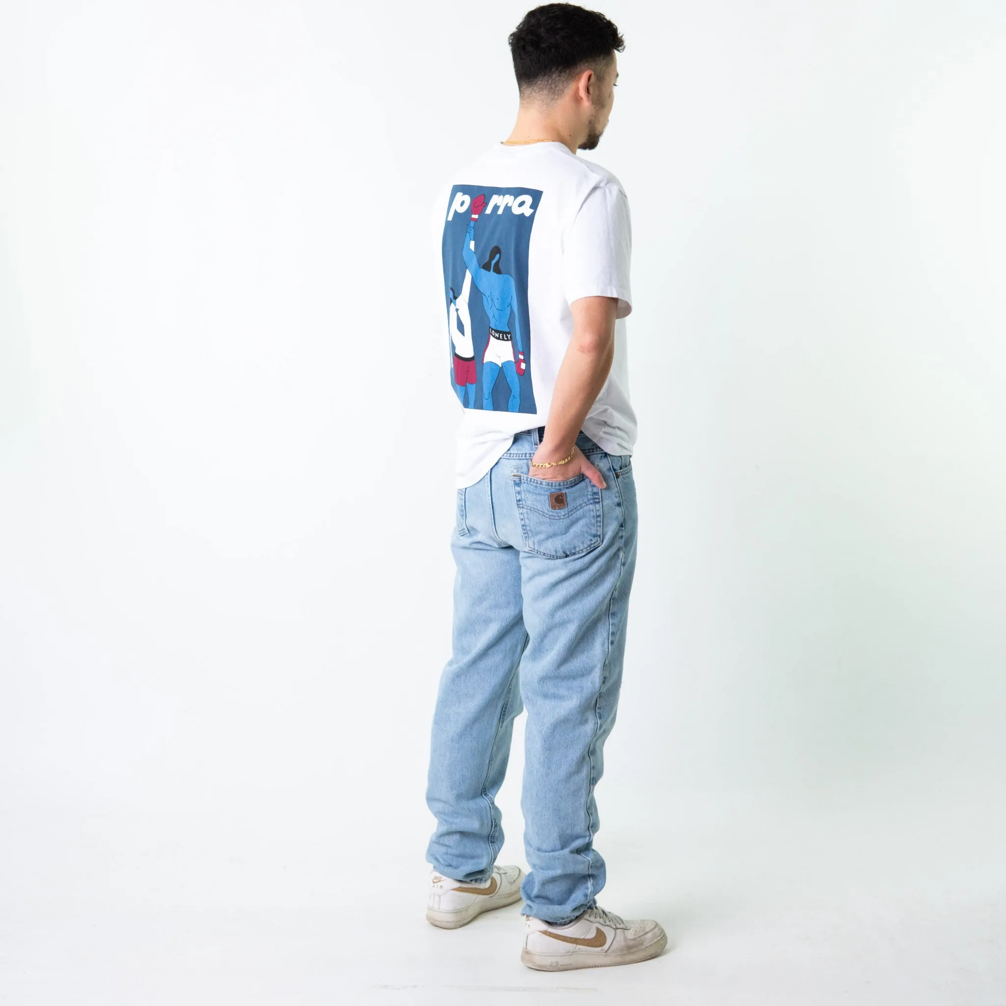 Blue Denim 90s Carhartt  Cargo Skater Trousers Pants Jeans (34x33)