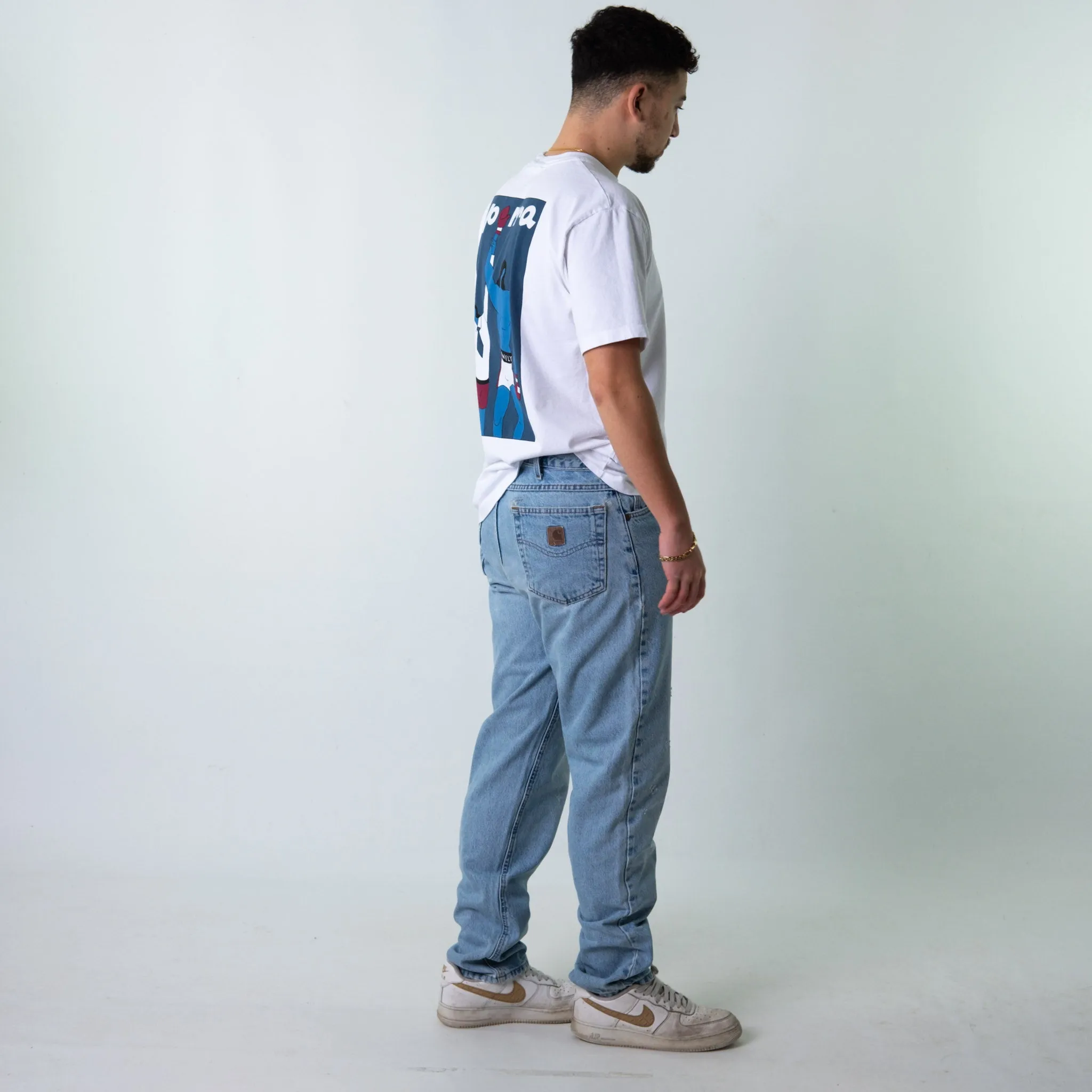 Blue Denim 90s Carhartt  Cargo Skater Trousers Pants Jeans (34x33)