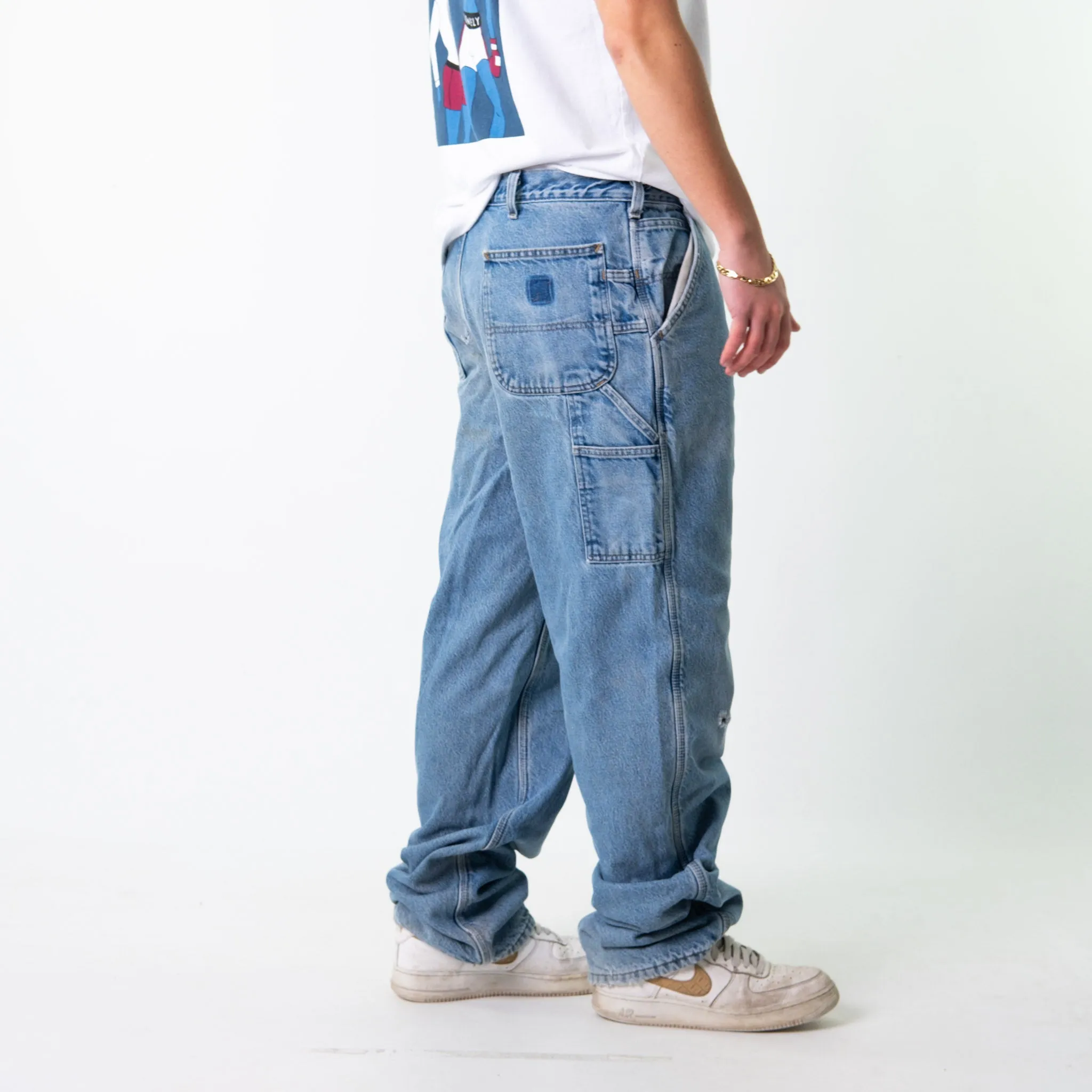 Blue Denim 90s Carhartt  Cargo Skater Trousers Pants Jeans (36x36)