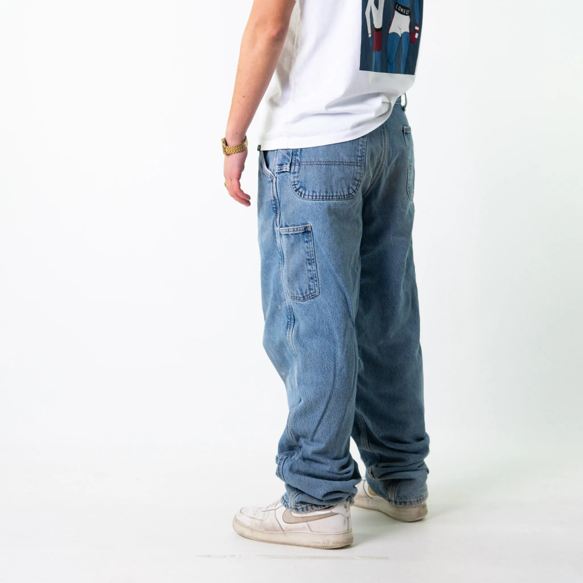 Blue Denim 90s Carhartt  Cargo Skater Trousers Pants Jeans (36x36)