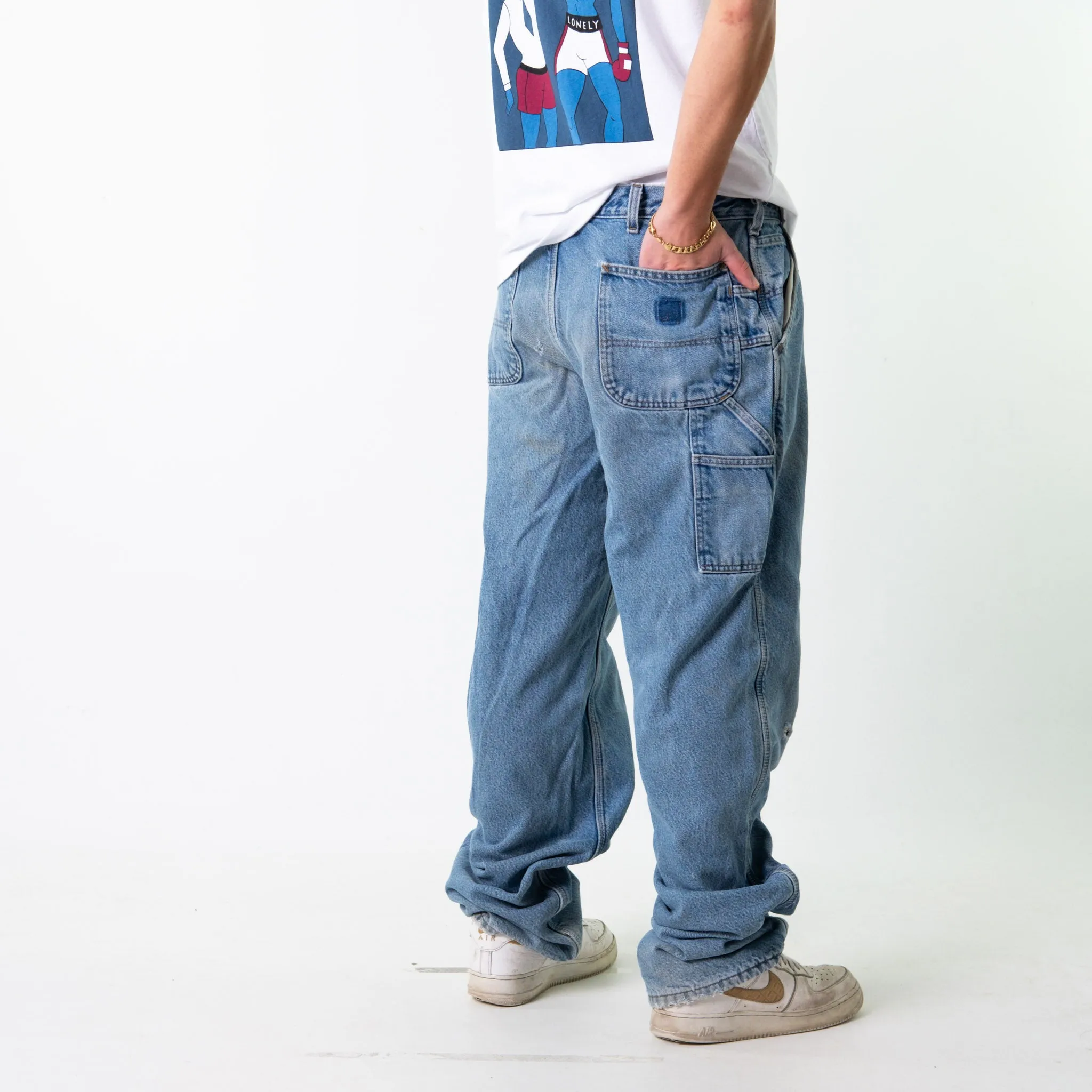 Blue Denim 90s Carhartt  Cargo Skater Trousers Pants Jeans (36x36)