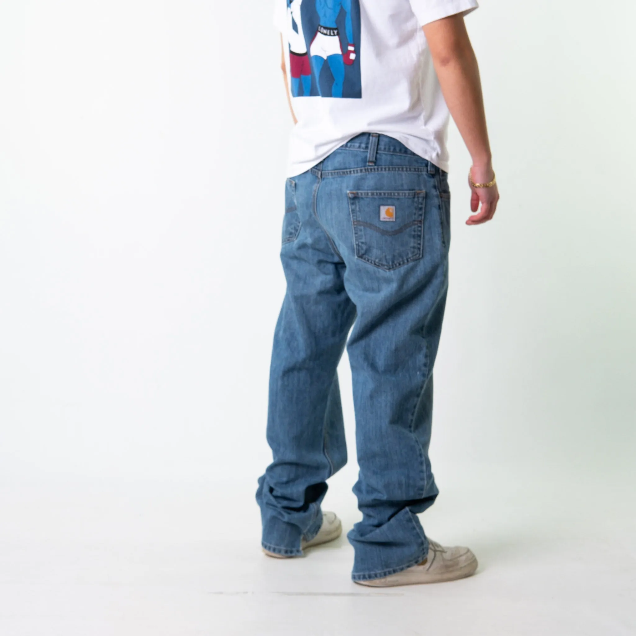 Blue Denim 90s Carhartt  Cargo Skater Trousers Pants Jeans (38x34)