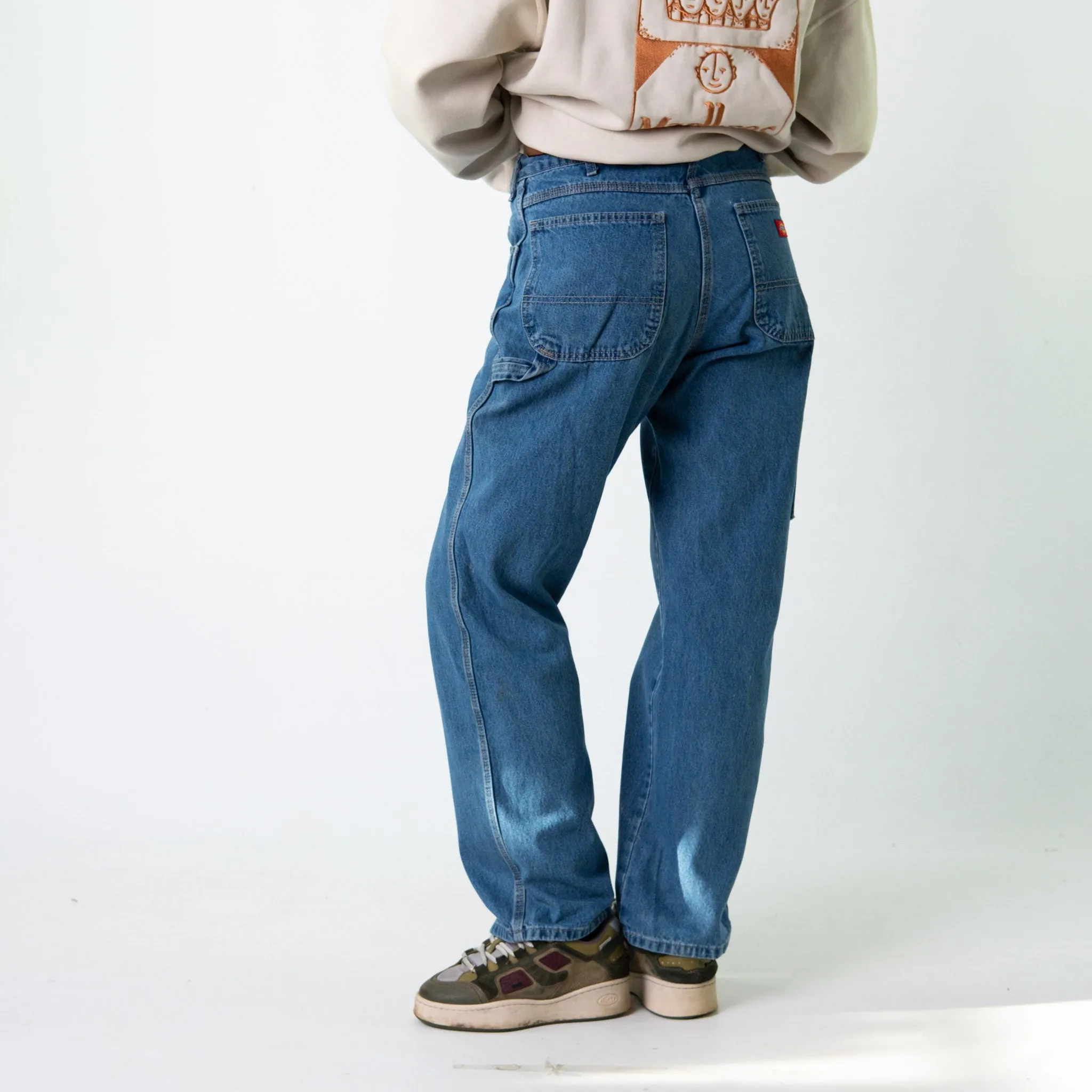 Blue Denim 90s Dickies  Cargo Skater Trousers Pants Jeans (32x32)