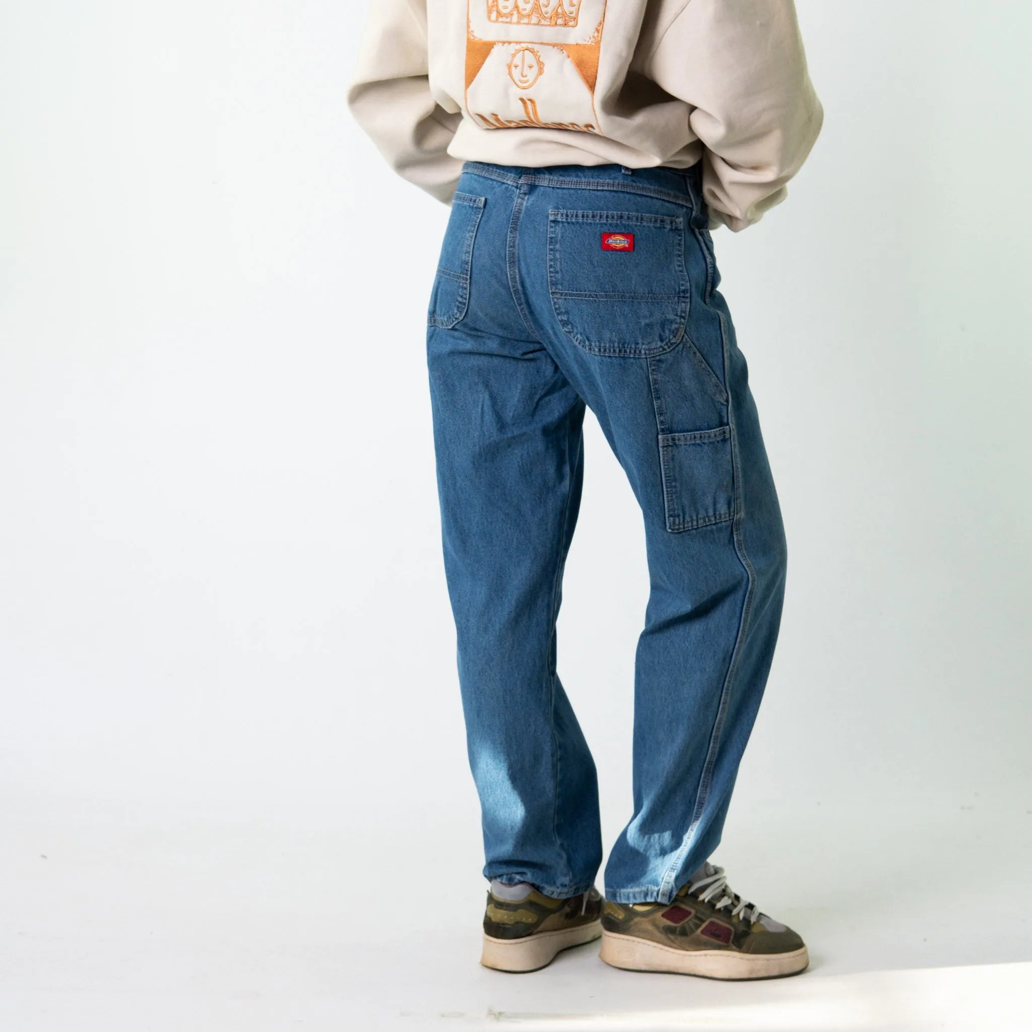 Blue Denim 90s Dickies  Cargo Skater Trousers Pants Jeans (32x32)