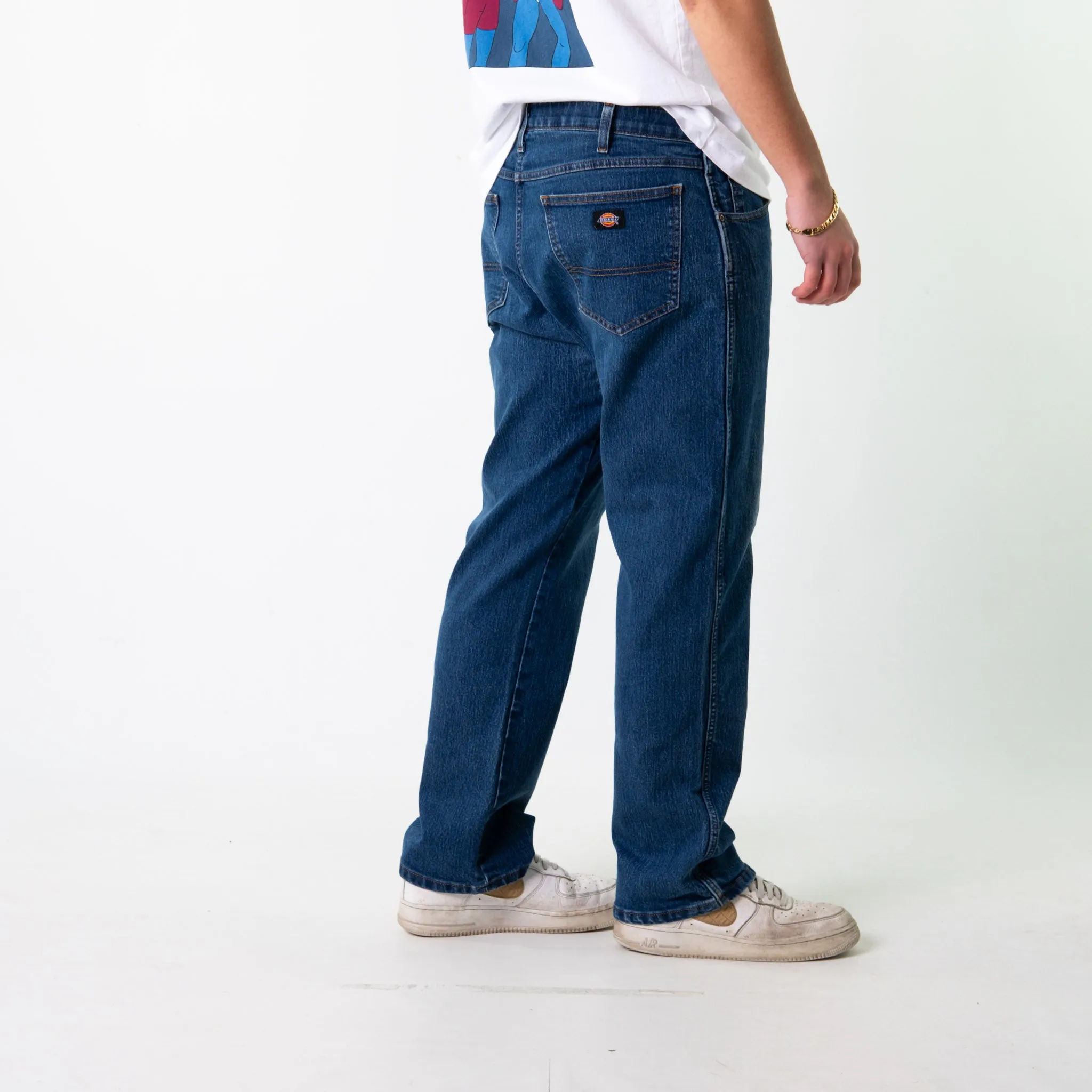 Blue Denim 90s Dickies  Cargo Skater Trousers Pants Jeans (36x30)