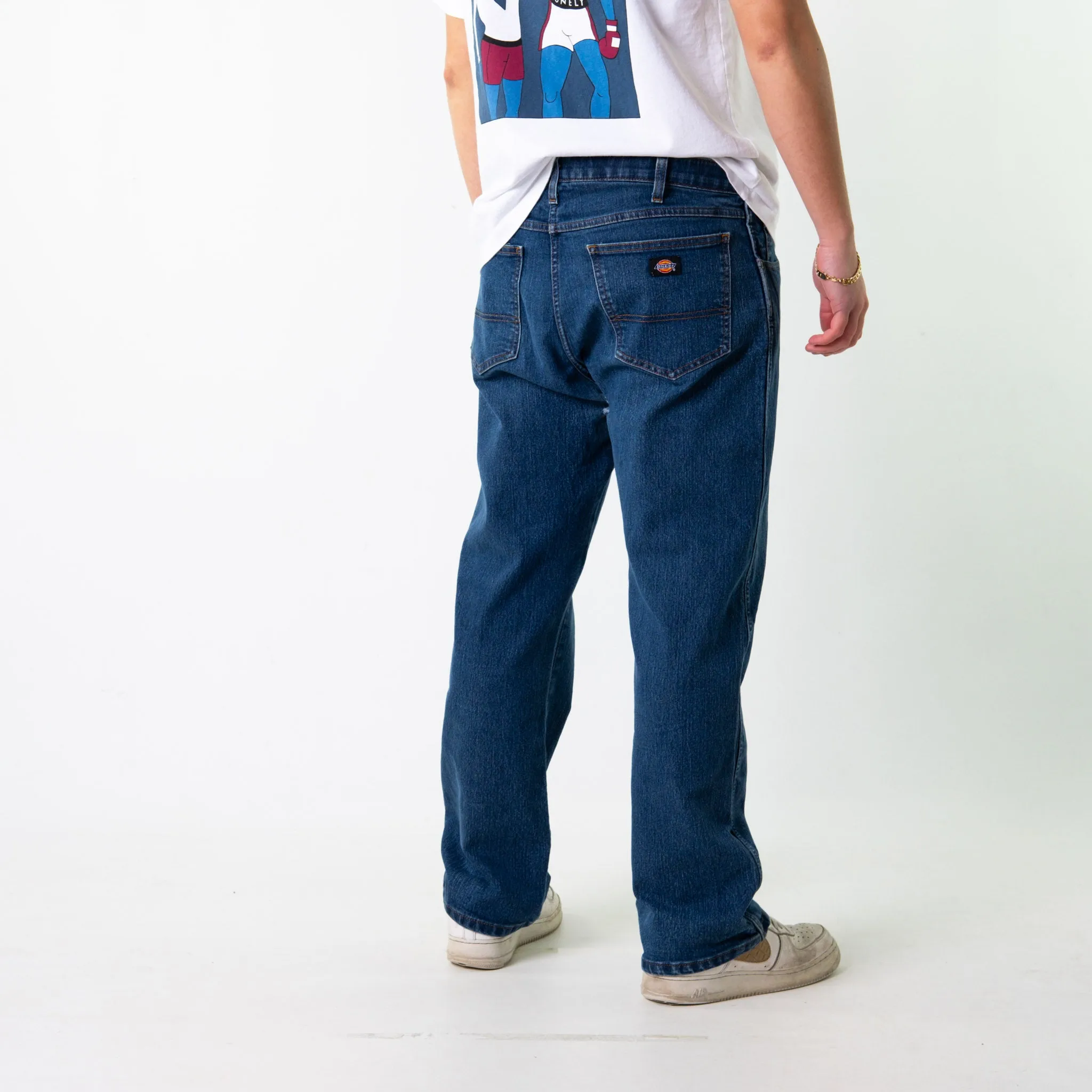 Blue Denim 90s Dickies  Cargo Skater Trousers Pants Jeans (36x30)