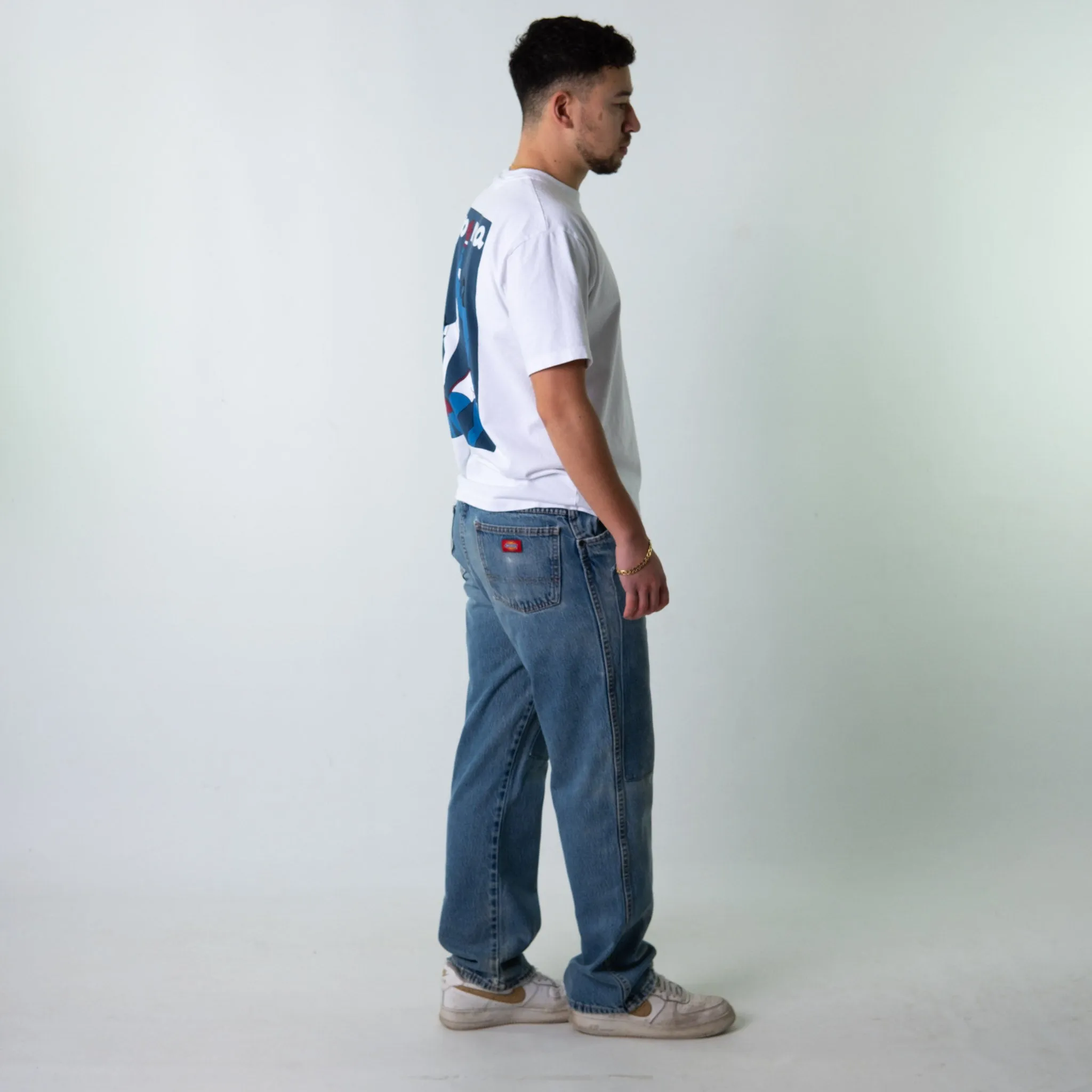 Blue Denim 90s Dickies  Cargo Skater Trousers Pants Jeans (36x32)